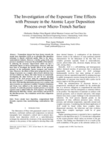 The investigation of the exposure time effects with pressure in the atomic layer deposition process over micro-trench surface