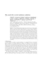 The search for crystal undulator radiation
