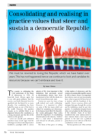 Consolidating and realising in practice values that steer and sustain a democratic Republic