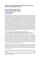 A model for improving knowledge generation in Design Science Research through reflective practice