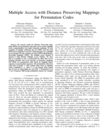 Multiple access with distance preserving mappings for permutation codes