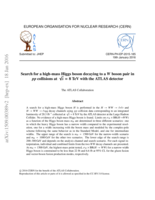 Search for a high-mass Higgs boson decaying to a W boson pair in pp collisions at √s = 8 TeV with the ATLAS detector