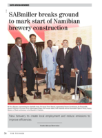 SABmiller breaks ground to mark start of Namibian brewery construction