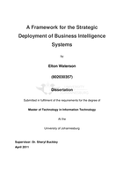 A framework for the strategic deployment of business intelligence systems
