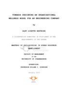 Towards designing an organisational wellness model for an engineering company