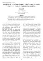 The effects of test interpretation styles and the status of tests in career counseling.