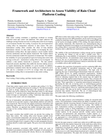Framework and architecture to assess viability of rain cloud platform cooling