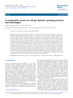 A comparative review on cold gas dynamic spraying processes and technologies