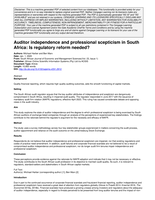 Auditor independence and professional scepticism in South Africa : is regulatory reform needed?