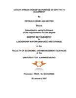 A South African woman's experience of expatriate adjustment