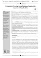 Dynamics informing xenophobia and leadership response in South Africa