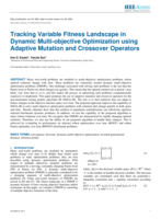 Tracking variable fitness landscape in dynamic multi-objective optimization using adaptive mutation and crossover operators