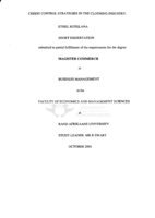 Credit control strategies in the clothing industry