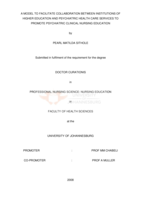 A model to facilitate collaboration between institutions of higher education and psychiatric health care services  to promote psychiatric clinical nursing education
