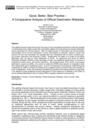 Good, better, best practise – a comparative analysis of official destination websites
