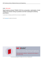 Spark plasma sintered Ti6Al4V-ZrO2 bio-composites: optimization of ball milling and turbula mixing  of powders and their subsequent sintering parameters