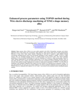Enhanced process parameters using TOPSIS method during  Wire electro discharge machining of TiNiCo shape memory  alloy