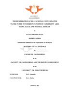 The remediation of heavy metal contaminated water in the Wonderfonteinspruit catchment area using algae and natural zeolite