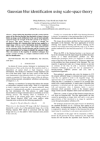 Gaussian blur identification using scale-space theory