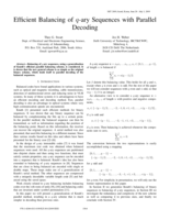 Efficient balancing of q-ary sequences with parallel decoding