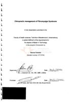 Chiropractic management of fibromyalgia syndrome