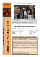 Library newsletter, vol. 1, issue 3, 01 Nov. 2013