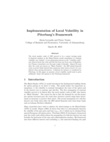 Implementation of local volatility in Piterbarg’s framework