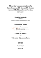 Molecular characterisation of a lipopolysaccharide-induced S-domain receptor-like kinase from Nicotiana tabacum