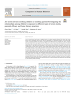 Are screen devices soothing children or soothing parents?Investigating the relationships among children’s exposure to different types of screen media, parental efficacy and home literacy practices