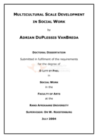 Multicultural scale development in social work