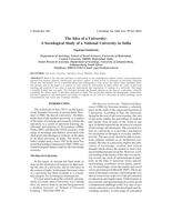 The idea of a university : a sociological study of a National University in India