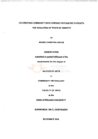 Co-creating community with chronic psychiatric patients: the evolution of texts of identity