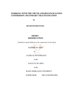Working with the Truth and Reconciliation Commission: secondary traumatisation