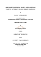 Ambitious pedagogical beliefs and classroom practice in primary school science education.