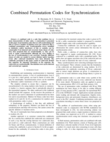 Combined permutation codes for synchronization