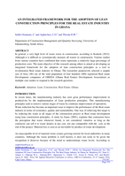 An integrated framework for the adoption of lean construction principles for the real estate industry in Ghana