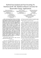 Hybrid non-isolated and non inverting Nx interleaved DC-DC multilevel boost converter for renewable energy applications