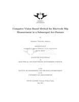 Computer vision based method for electrode slip measurement in a submerged arc-furnace