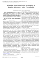 Vibration based condition monitoring of rotating machinery using fuzzy logic
