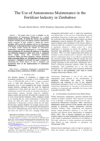 The use of autonomous maintenance in the fertilizer industry in Zimbabwe