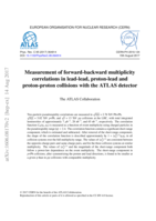 Measurement of forward-backward multiplicity correlations in lead-lead, proton-lead and proton-proton collisions with the ATLAS detector