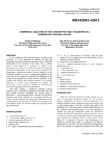 Numerical analysis of the convective heat transfer in a combustor cooling jacket