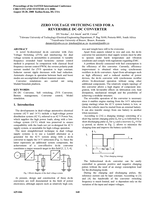 Zero voltage switching used for a reversible DC-DC converter
