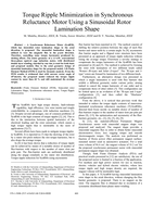 Torque ripple minimization in synchronous reluctance motor using a sinusoidal rotor lamination shape