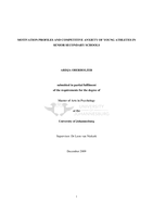Motivation profiles and competitive anxiety of young athletes in senior secondary schools