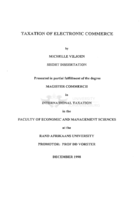 Taxation of electronic commerce