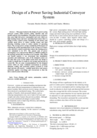 Design of a power saving industrial conveyor system