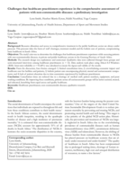 Challenges that healthcare practitioners experience in the comprehensive assessment of patients with non-communicable diseases: a preliminary investigation
