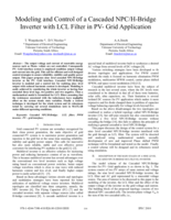 Modeling and control of a cascaded NPC/H-bridge inverter with LCL filter in PV- grid application