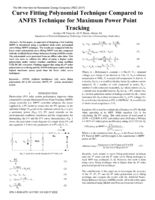 Curve fitting polynomial technique compared to ANFIS technique for maximum power point tracking